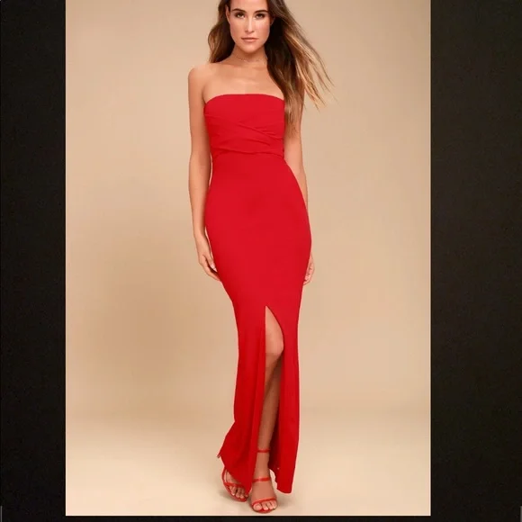 strapless open back dress Women's Luxury Strapless Dress main image 1